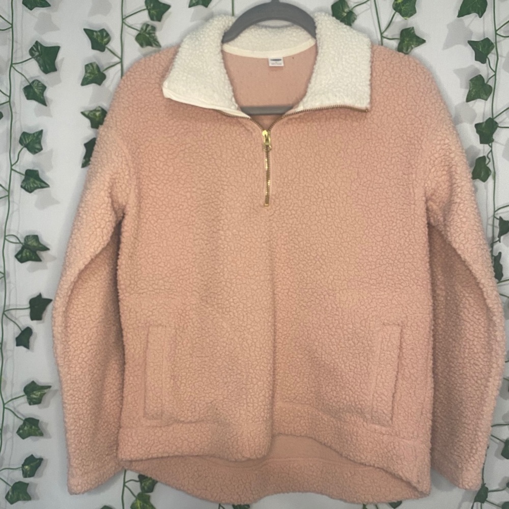 Oversized half zip Sherpa!